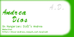 andrea dios business card